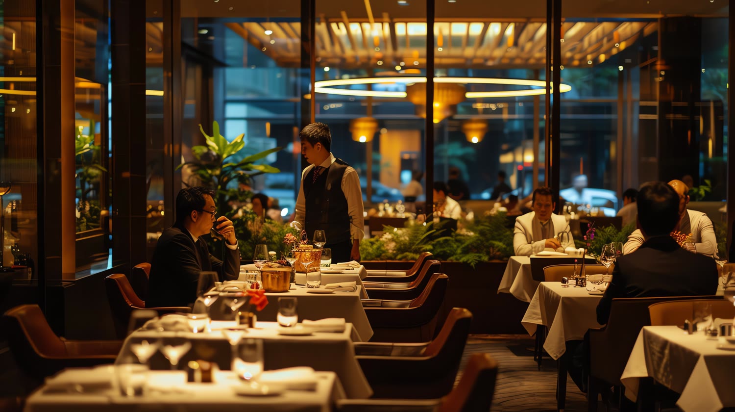 Liebevoll gedeckter Tisch in einem einladenden Restaurant